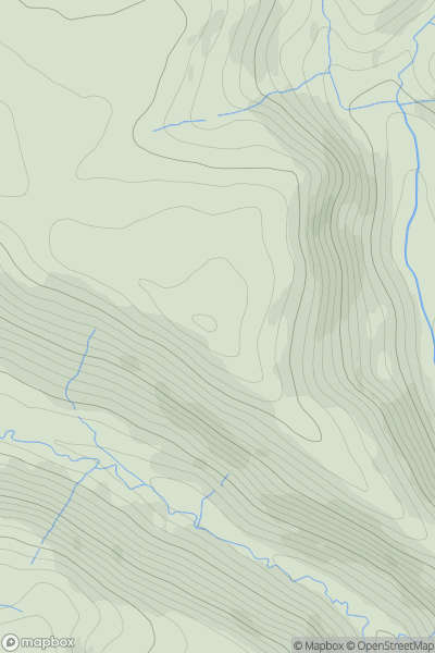 Thumbnail image for Lan Fawr [South-West Wales] showing contour plot for surrounding peak